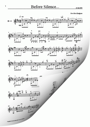 Before Silence (sheet music)