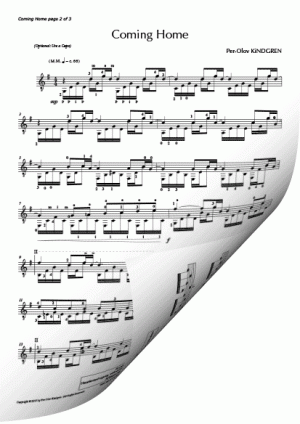 Coming Home (Sheet music)