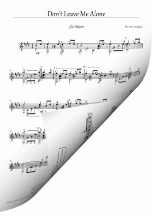 Don't Leave Me Alone (Sheet music)
