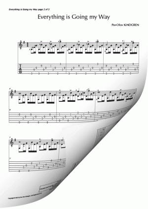 Everything is going my Way (sheet music + TAB)