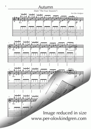 Autumn Four Seasons (Sheet music +TAB)