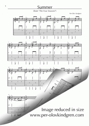 Summer Four Seasons (Sheet music + TAB)