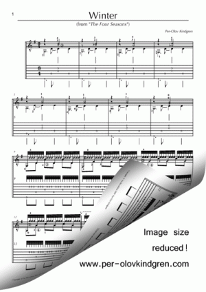 Winter from The Four Seasons (sheet music & TAB)