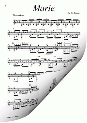 Marie (sheet music)