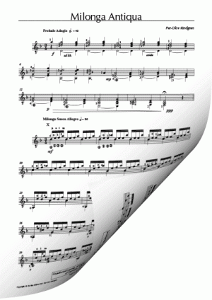 Milonga Antiqua (Sheet music)