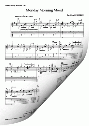 Monday Morning Mood (sheet music + TAB)