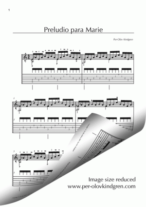 Preludio para Marie (sheet music + TAB)