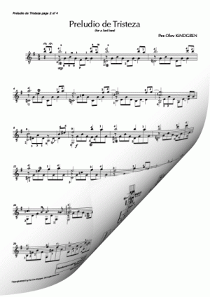 Preludio de Tristeza (Sheet music)