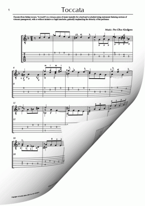 Toccata in d-minor (sheet + TAB)