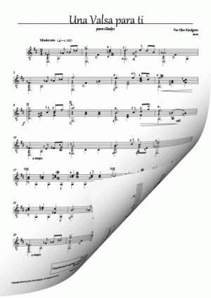 Una Valsa Para Ti (Sheet music)