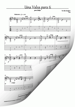 Una Valsa Para Ti (Sheet music + TAB)