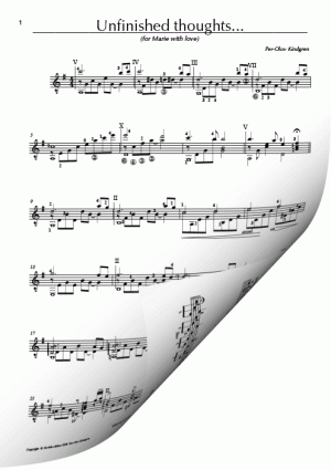 Unfinished thoughts (sheet music)