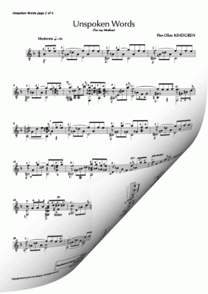 Unspoken Words (sheet music)