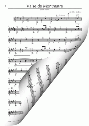 Valse de Montmartre (sheet music)