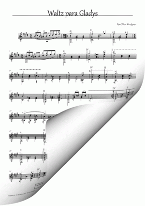 Waltz Para Gladys (sheet music)