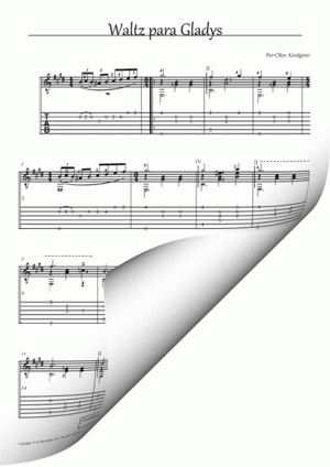 Waltz Para Gladys (sheet music + TAB)