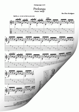 Prelonga (sheet music + TABs)