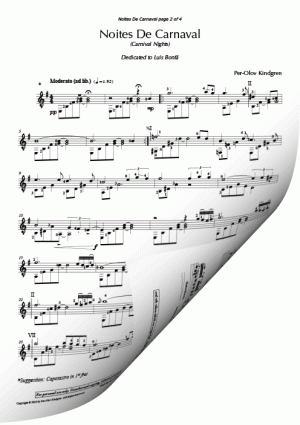 Noites De Carnaval  (sheet music)