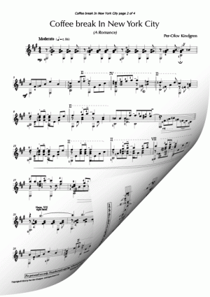 Coffeebreak In New York City (sheet music)
