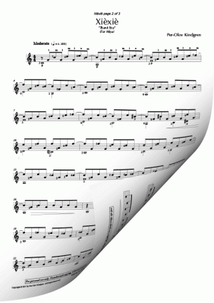 Xiexie (Thank You) (sheet music)