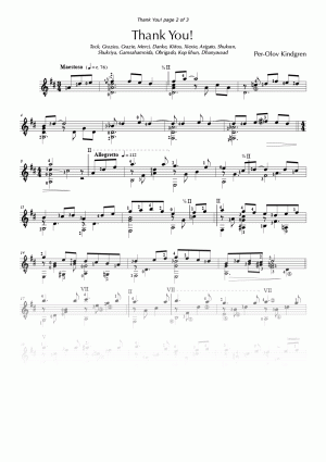 Thank You (sheet music)