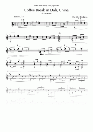 Coffee Break in Dali, China (sheet music)