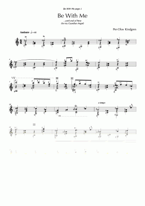 Be With Me (sheet music)