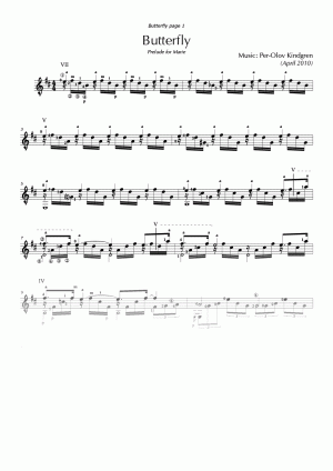 Butterfly (Prelude for Marie) (sheet music)