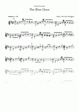 The Blue Door (sheet music)
