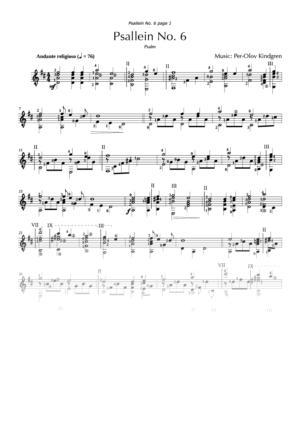Psallein No. 6 (sheet music)