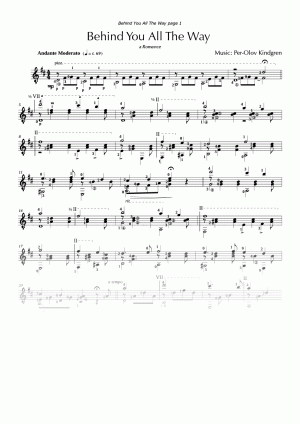 Behind You All The Way (sheet music)