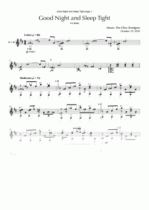 Good Night and Sleep Tight (sheet music)