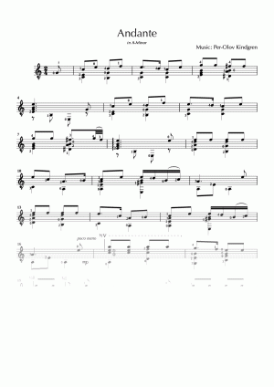 Andante in A-Minor (sheet music)