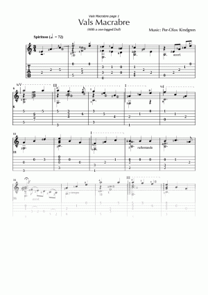 Vals Macrabre (sheet music + TABs)