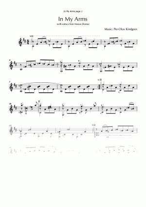 In My Arms (sheet music)