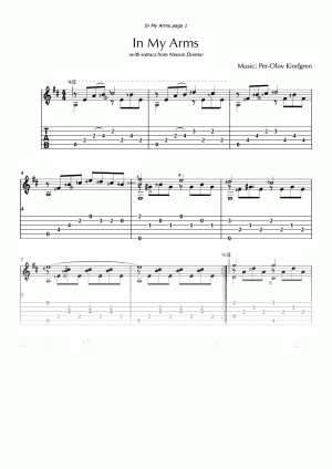 In My Arms (sheet music + TAB)