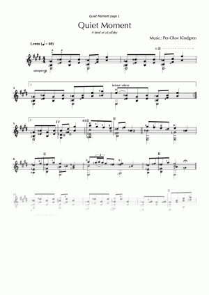 A Quiet Moment (sheet music)