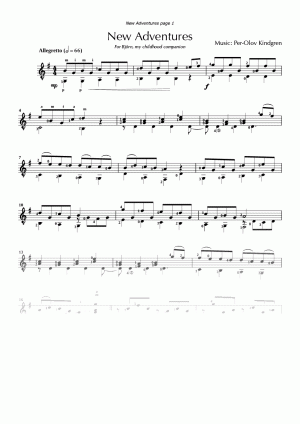 New Adventures (sheet music)