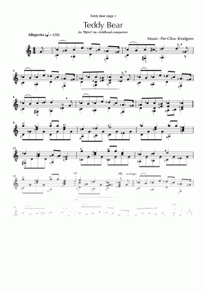 Teddy Bear (sheet music)