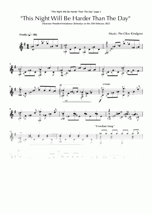 This Night Will Be Harder Than The Day (sheet music)