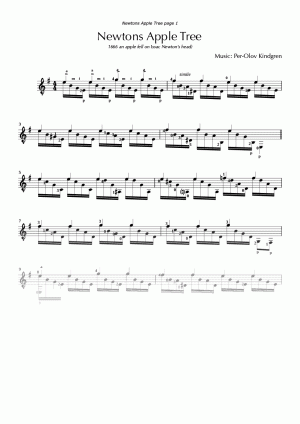 Newtons Apple Tree (sheet music)