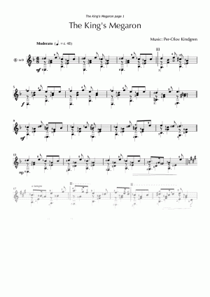 The King's Megaron (sheet music)