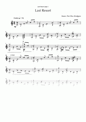 Last Resort (sheet music)