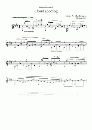 Cloud spotting (sheet music)