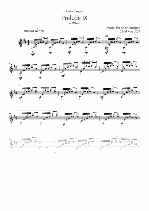 Prelude IX (sheet music)