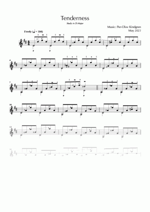 Tenderness (sheet music)