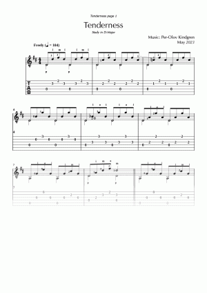 Tenderness (sheet music + TAB)