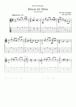 Elevas Mi Alma (You Lift My Soul) (sheet music + TAB)