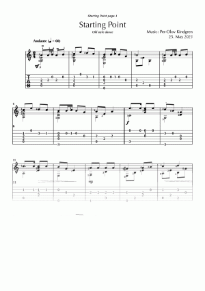 Starting Point (sheet music + TAB)