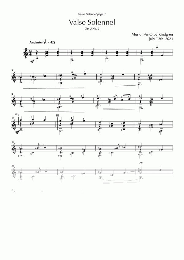 Valse Solennel Op. 2 No. 2 (sheet music)
